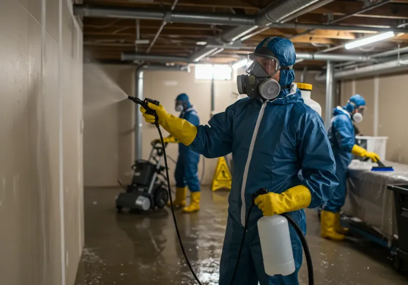 Basement Sanitization and Antimicrobial Treatment process in Piscataway, NJ